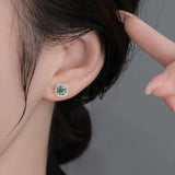 Fine Moissanite Diamonds S925 Sterling Silver Stud Earrings For Women And Men