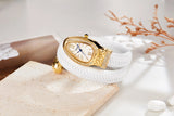 Latest Snake Bracelet Ladies Quartz watch Snake Zodiac Lucky Bracelet  Fashion personality Diamond Leather strap