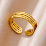 New Arrivals 18K Gold Colour New Stainless Steel Rings for Women Jewellery - Beautiful Fashion Rings - The Jewellery Supermarket