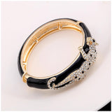 New Arrival Unique Special Leopard On the Enamel Bangle Statement Trendy Bracelet for Women - Party Prom Fashion Gift - The Jewellery Supermarket