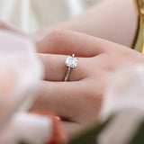 Amazing 1/2/3/5CT Asscher Cut VVS1 D Colour Moissanite Diamond Silver Solitaire Ring