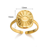 New in Stainless Steel Rings For Women Girls - Butterfly Heart Round 18K Gold Colour Minimalist Cute Oval Rings - The Jewellery Supermarket