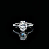 Amazing 3CT Oval Cut Moissanite 925 Sterling Sliver Vintage Engagement Wedding Ring