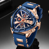 Top Fashion Triangle Chronograph Military Sport Army Mens Watches Luxury Waterproof Quartz Wristwatches