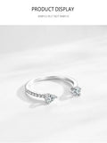 Sparkling Pear-Shaped AAAA Lab Created Diamond 925 Sterling Silver Ring