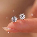 GRA Moissanite Diamonds S925 Sterling Silver 18K Gold Plated Stud Earrings