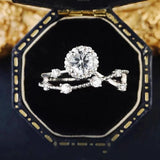 Elegant 0.5 Carat Moissanite Diamonds Ladies Rings Fashion 925 Sterling Silver Proposal Engagement Wedding Jewellery