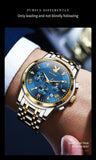 Men's Stainless Steel Quartz Watch High Quality Casual Fashion Wristwatch Multifunction Design Popular Men's Watch