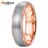 Stepped Shiny Polished Finish 6/8mm Men Women Tungsten Carbide Wedding Rings