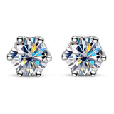 GRA Certified 18K Gold Plaed 0.2ct-2ct D Colour Moissanite Diamonds Stud Earrings Silver Screw Back Fine Jewellery - The Jewellery Supermarket