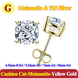 Classic 0.5-3 Carats Oval Asscher Cushion Emerald Cut Moissanite Diamond Stud Earrings