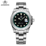 Luxury Men's Diver Steel 200m Waterproof Ceramic Bezel Analog Luminous Quartz Watch