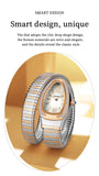 High-end Luxury Zircon Diamond inlaid Snake Shaped Women's Quartz Watches Retro Light Luxury Quartz Jewellery
