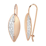 14K Gold Filled With Silver Colour Fashion Rhombus English Needle Drop Earrings