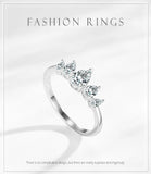 Crown-Inspired Tiara Design Marquise Cut AAAA Lab Created Diamonds Silver Ring