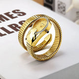 New Snake-Shaped Zircon Diamond-Set Quartz Women's Bold Fashion Watch