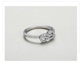 Top Quality Sterling Silver Fashion Shiny Clear AAAA Lab Created Diamond Geometric Ring
