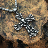 New Skull Cross Charm Stainless Steel Gothic Skull Cross Soul Skeleton Necklace for Men Women Fashion Punk Biker Jewellery - The Jewellery Supermarket