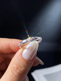 Fashion Shiny Round VVS1 D Colour Moissanite Diamond Ring Fine Jewellery