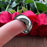 Domed Polished Finish 6MM 8MM  Shiny Tungsteng Blue Black Men Women Wedding Rings