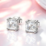 Silver 0.5~2.0 Carat Marquise, Emerald  Princess-Cut Moissanite Diamonds Earrings