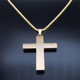 Christian Jesus Cross Necklace Stainless Steel Crucifix Pendant Necklaces - Prayer Baptism Religious Jewellery - The Jewellery Supermarket