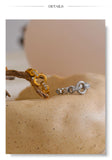 18K Gold Plated Exquisite Stainless Steel AAA Cubic Zirconia Diamonds Stylish Ring