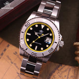Luxury Men's Diver Steel 200m Waterproof Ceramic Bezel Analog Luminous Quartz Watch