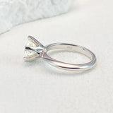Stunning 0.5-5ct VVS1 D Colour Moissanite Diamonds Silver 18K WGP Wedding Ring