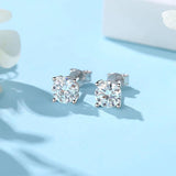 Luxury D Colour VVS 0.1-2CT Sterling Silver Moissanite Diamond Earrings For Women - Fine Jewellery Earrings - The Jewellery Supermarket