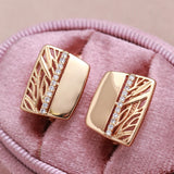 New Luxury Big Drop Earrings 585 Rose Gold With Natural Zircon Bridal Earrings Vintage Wedding Jewelry Fashion Women Gift