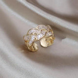 New Design Woven Twist Elegant Luxury AAA Zircon Crystals Rings - Fashion Daily Use Jewellery - The Jewellery Supermarket