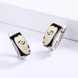 Unique Handmade Manga-style Cloisonne Joker Earrings for Women Party Jewellery