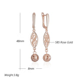 14 Karat Gold Filled Fashion Hollow Ball Flower Ethnic Bride Dangle Earrings