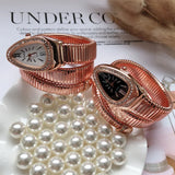 Popular Creative Snake Shaped Women's Quartz Analogue Watches - Women's Bracelets Personalized Wristbands For Women