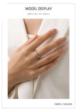 New  Geometric Line 925 Silver Fashion Dazzling AAAA Lab Created Diamond Rings