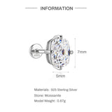 Pear, Princess, Marquise, Cushion Asscher Cut Silver Moissanite Diamonds Stud Earrings