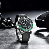 New LUXURY DESIGN Top Mechanical Automatic Watch Sports Rubber Diver Series Watch Luminous Date Display Wristwatches