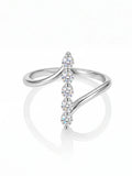 Stunning VVS1 D Colour Moissanite Diamond Twisted Ring High Quality Fine Jewellery