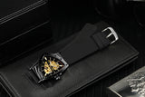 Military Triangle Steel Skeleton Automatic Movement Sports Mechanical Luxury Waterproof Silicone Strap Wristwatches