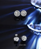 Delicate Moissanite Diamonds S925 Sterling Silver Stud Earrings For Women And Men