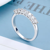 Stackable D Colour VVS1 Moissanite Diamonds Eternity Rings For Women S925 Sterling Silver Engagement Fine Jewellery