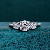 Dazzling 2/4ct D Colour VVS1 Moissanite Diamonds Wedding Engagement Rings  Gold Plated 925 Silver Fine Jewellery