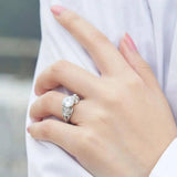 Classic Luxury 2 Carat Moissanite Ring For Women 925 Sterling Silver Ring With Certificate Engagement Gift In Multiple Colors