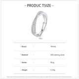 New  Geometric Line 925 Silver Fashion Dazzling AAAA Lab Created Diamond Rings