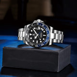 TOP BRAND DESIGN 40MM GMT Luxury NH34 Automatic Stainless Steel Waterproof Men Mechanical Wristwatch