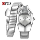 Fashion Brand New Unique Shape Luxury Strip Multicolour Quartz Women's Snake Watch