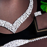 New 4pcs Elegant Shiny AAA+ Cubic Zirconia Diamonds Luxurious Bridal Wedding Banquet Jewellery Set for Women - The Jewellery Supermarket