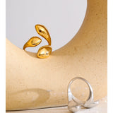 18K Gold Plated High Quality Smooth Stainless Steel Geometric Casting Distinctive