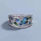 New Classic Butterfly Style Hand Made Enameled Bowknot Fashion Ring